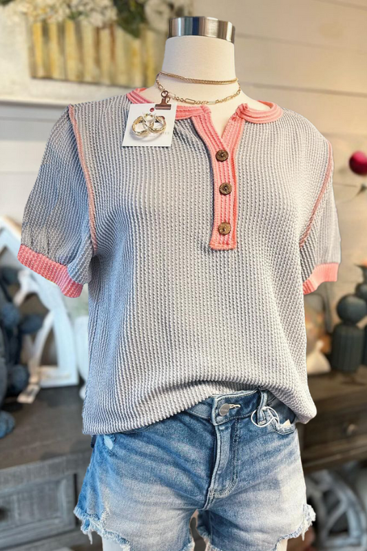 Colorblock Ribbed Tee